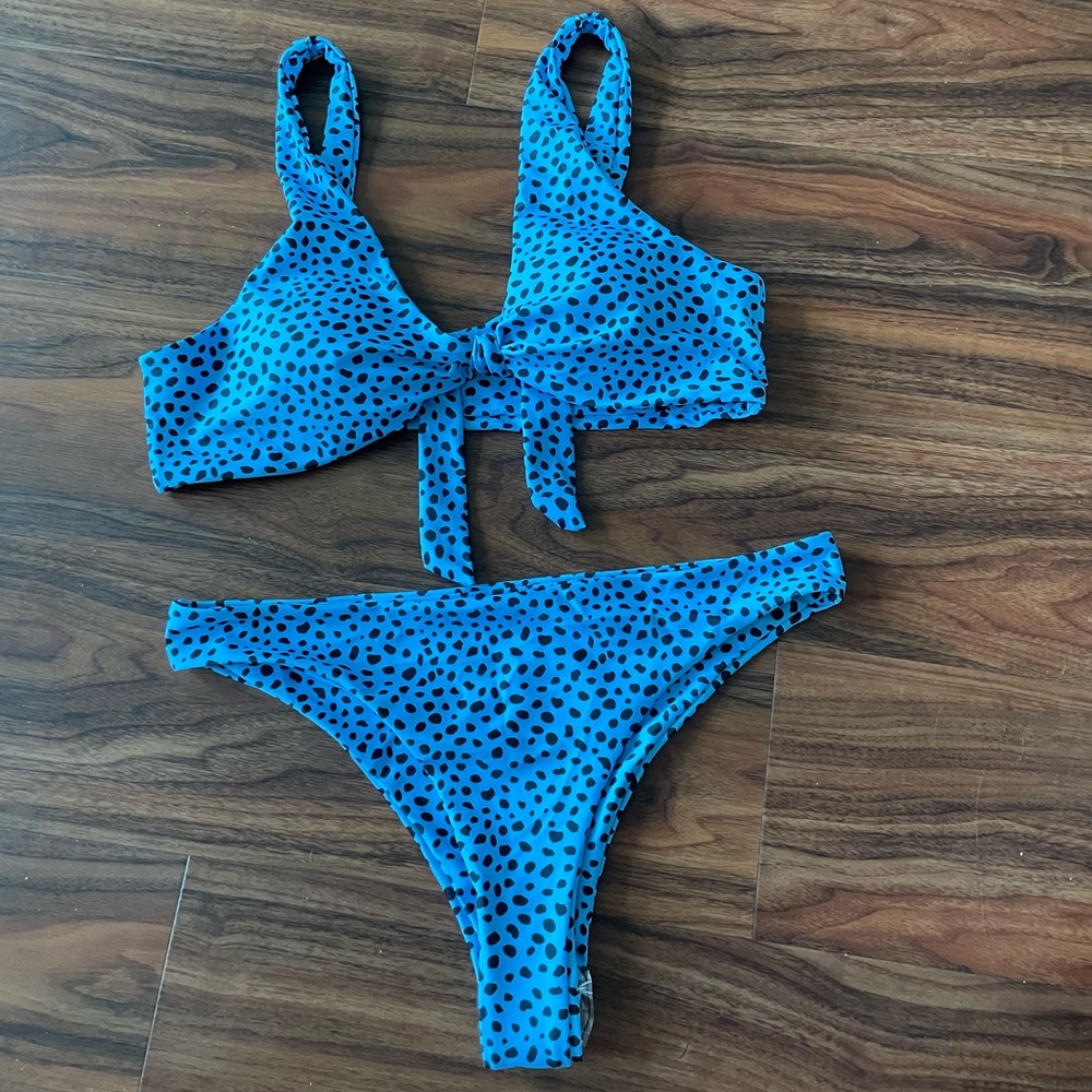Amazon Swim/Shein Blue Dot Bikini